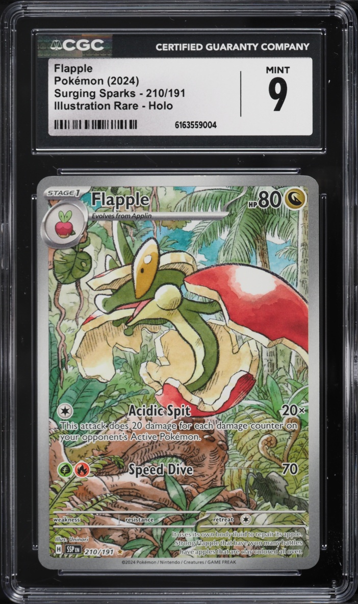 2024 Pokemon Scarlet & Violet Surging Sparks IR Flapple #210 CGC 9 MINT
