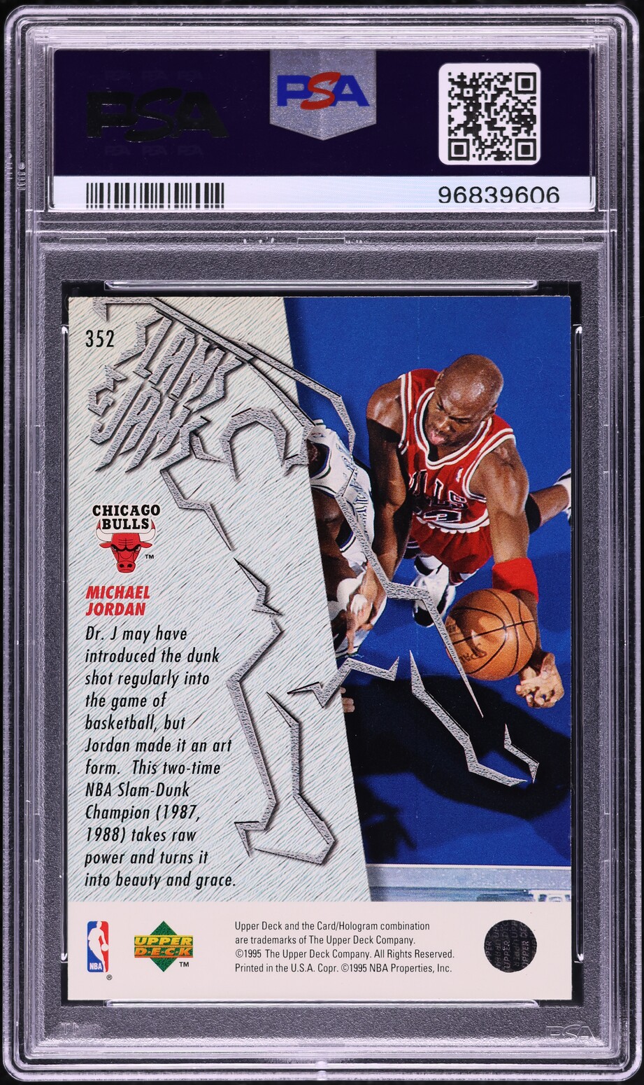 1995 Upper Deck Electric Court Gold Michael Jordan #352 PSA 9 MINT