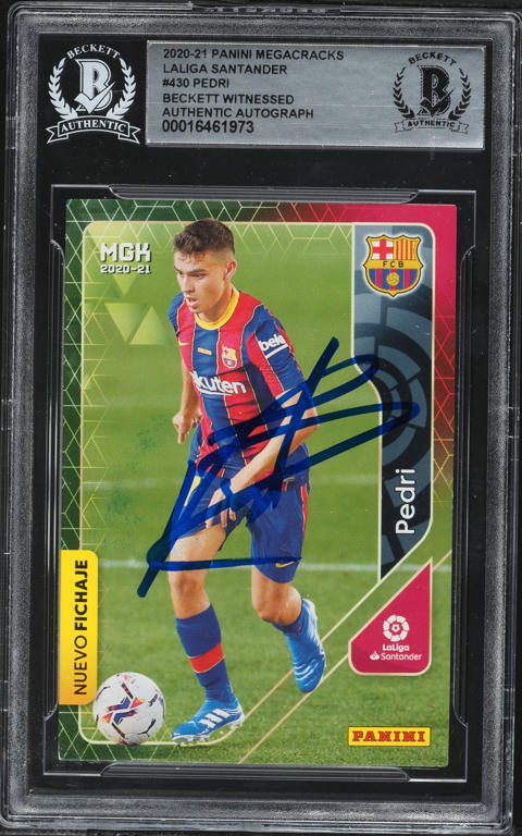 2020 Panini Obsidian Electric Etch Green Pedri ROOKIE /25 #63 PSA