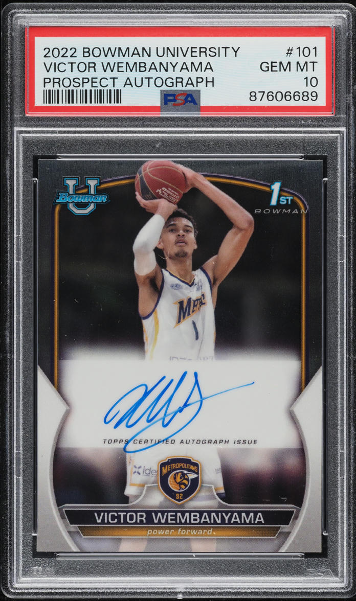 【PSA鑑定済】Victor Wembanyama 直筆サイン入りユニフォーム 新入荷商品】 NBAの若手スーパースター ビクター
