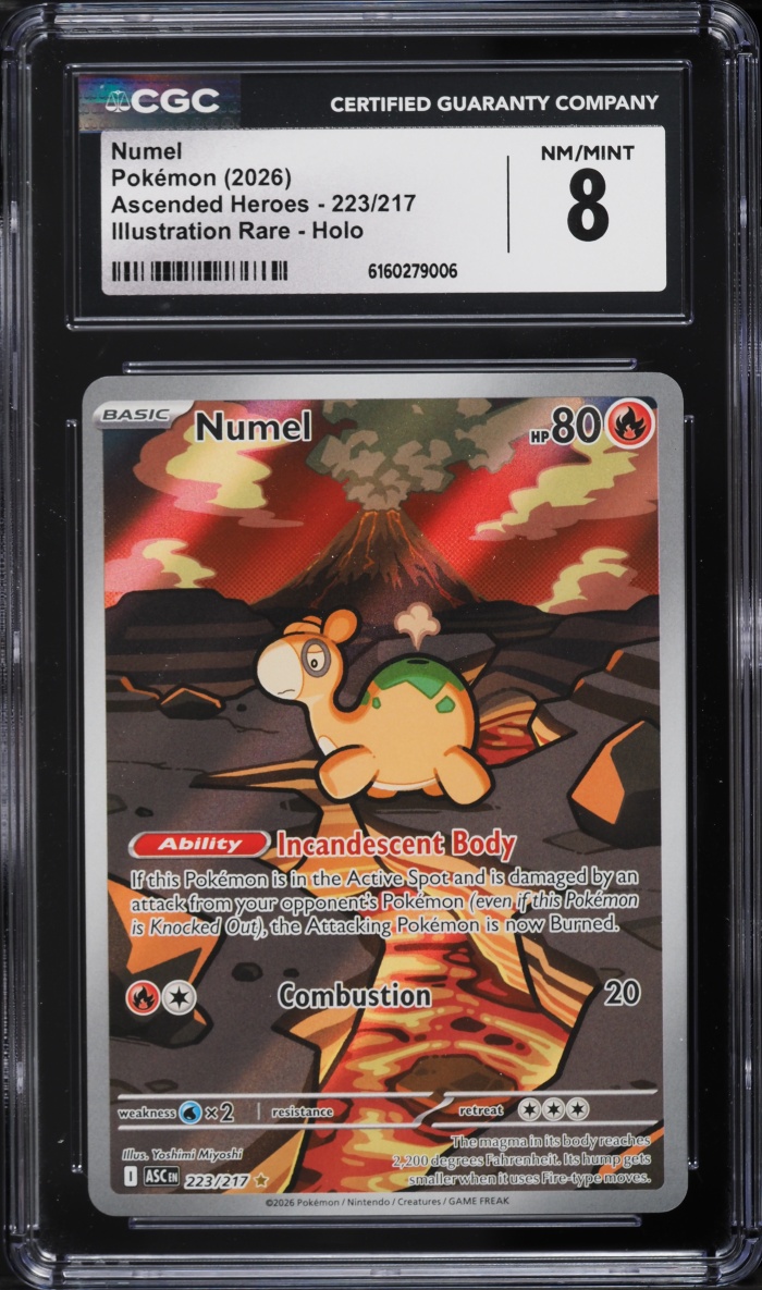 2026 Pokemon Mega Evolution Ascended Heroes IR Numel #223 CGC 8 NM-MT