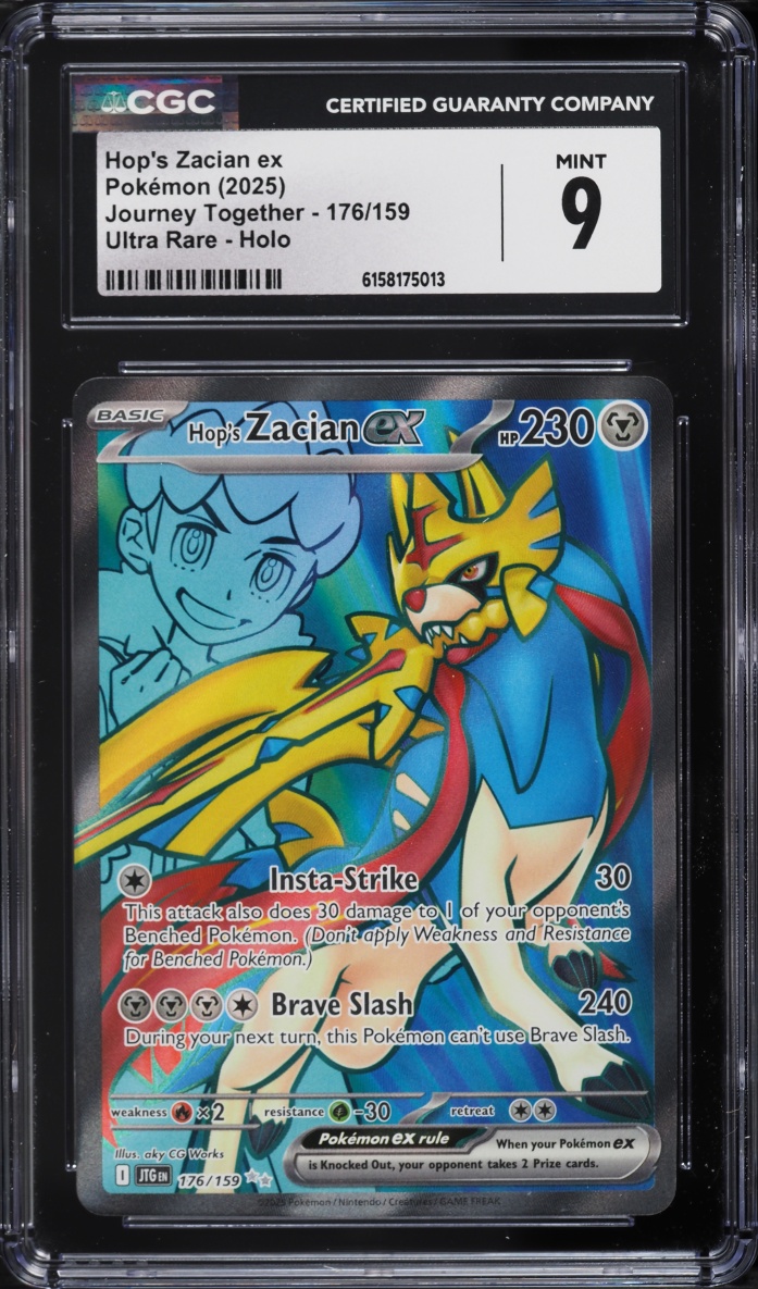 2025 Pokemon Scarlet & Violet Journey Together Full Art Hop's Zacian ex #176 CGC 9 MINT