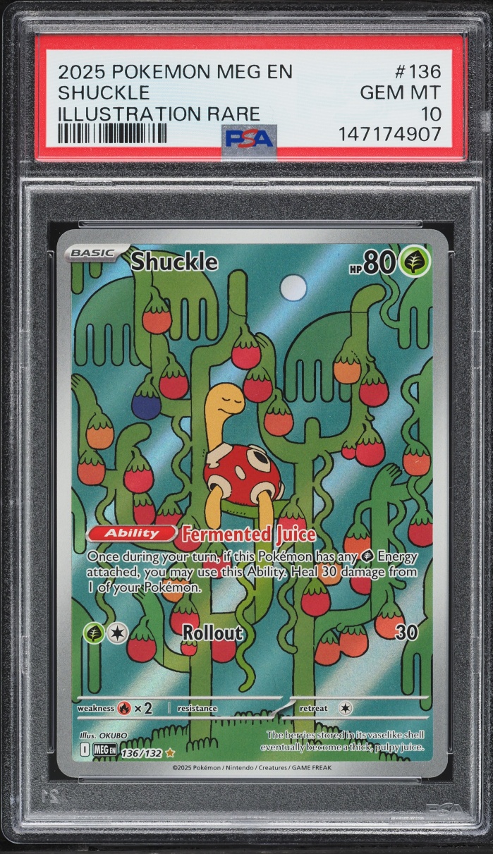 2025 Pokemon Mega Evolution IR Shuckle #136 PSA 10 GEM MINT