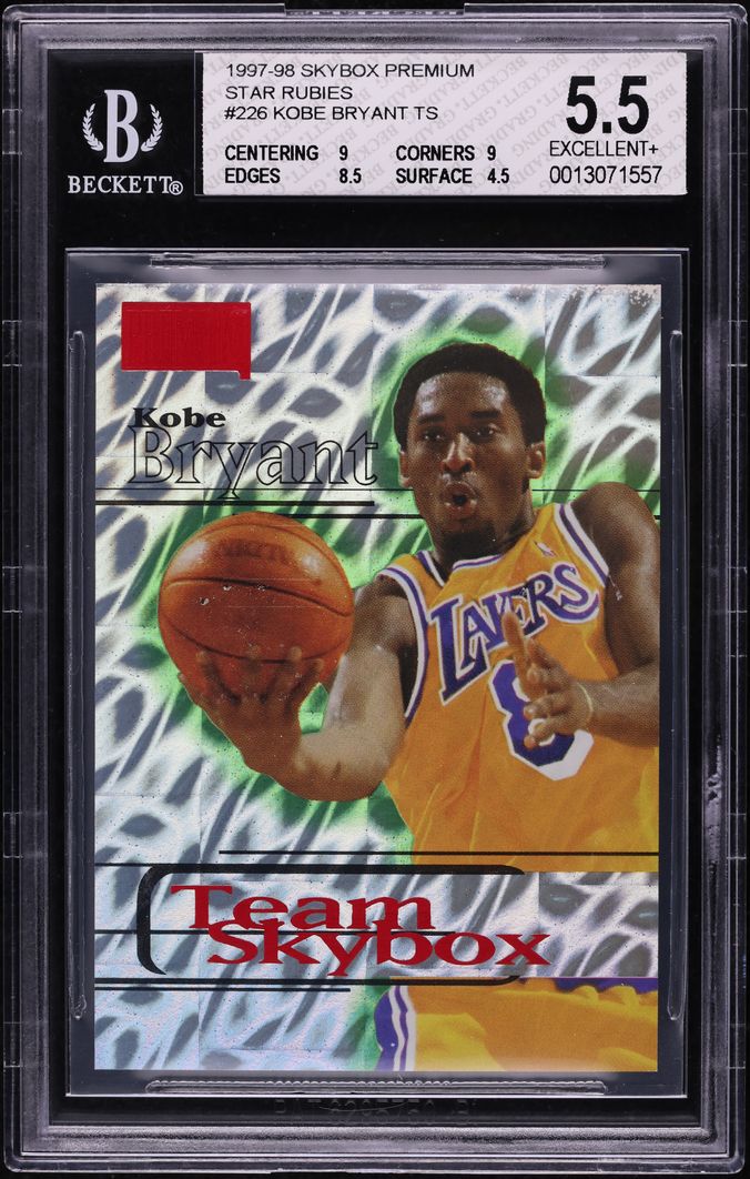 1997 Skybox Premium Star Rubies Kobe Bryant 50/50 #226 BGS 5.5 EX+