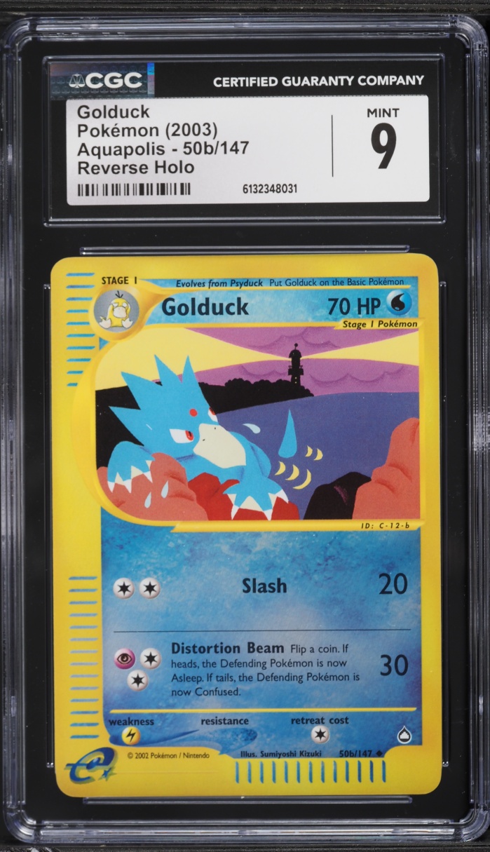 2003 Pokemon Aquapolis Reverse Holo Golduck #50b CGC 9 MINT