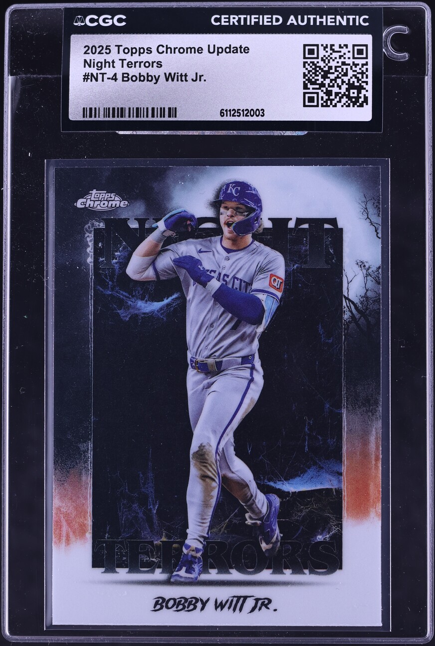 2025 Topps Chrome Update Night Terrors Bobby Witt Jr. #NT-4 CGC AUTH