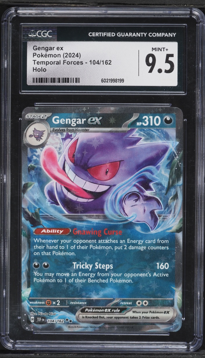 2024 Pokemon Scarlet & Violet Temporal Forces Holo Gengar ex #104 CGC 9.5 MINT+