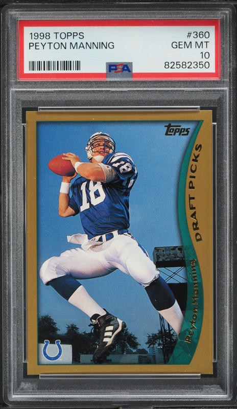 1998 Sp Authentic Maximum Impact Peyton Manning ROOKIE RC