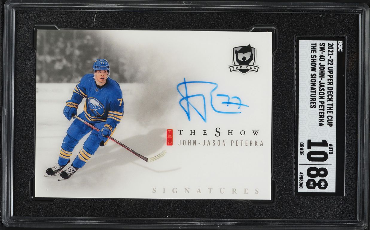 2021 Upper Deck The Cup The Show John-Jason Peterka ROOKIE AUTO #SW-40 SGC 8 NM-MT