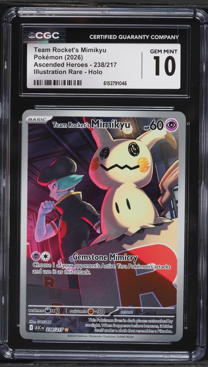 2026 Pokemon Mega Evolution Ascended Heroes IR Team Rocket's Mimikyu #238 CGC 10 GEM MINT
