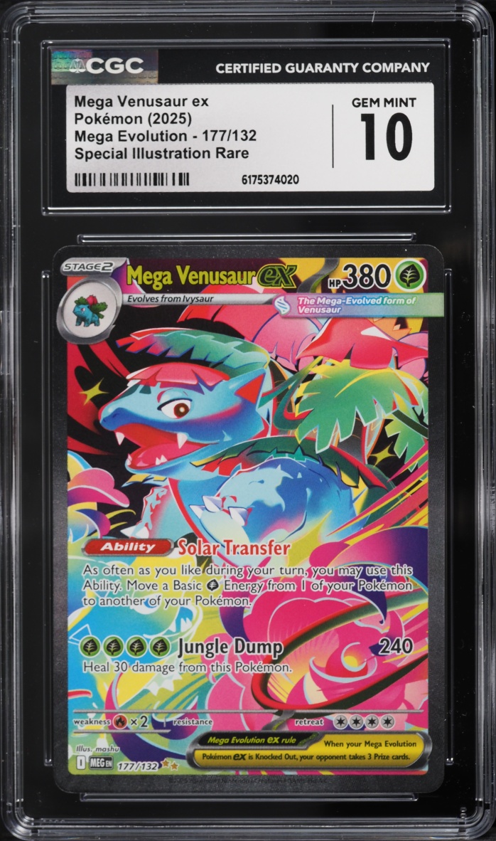 2025 Pokemon Mega Evolution SIR Mega Venusaur ex #177 CGC 10 GEM MINT
