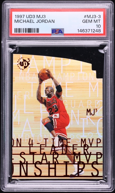 1997 UD3 MJ3 Die-Cut Michael Jordan #MJ3-3 PSA 10 GEM MINT
