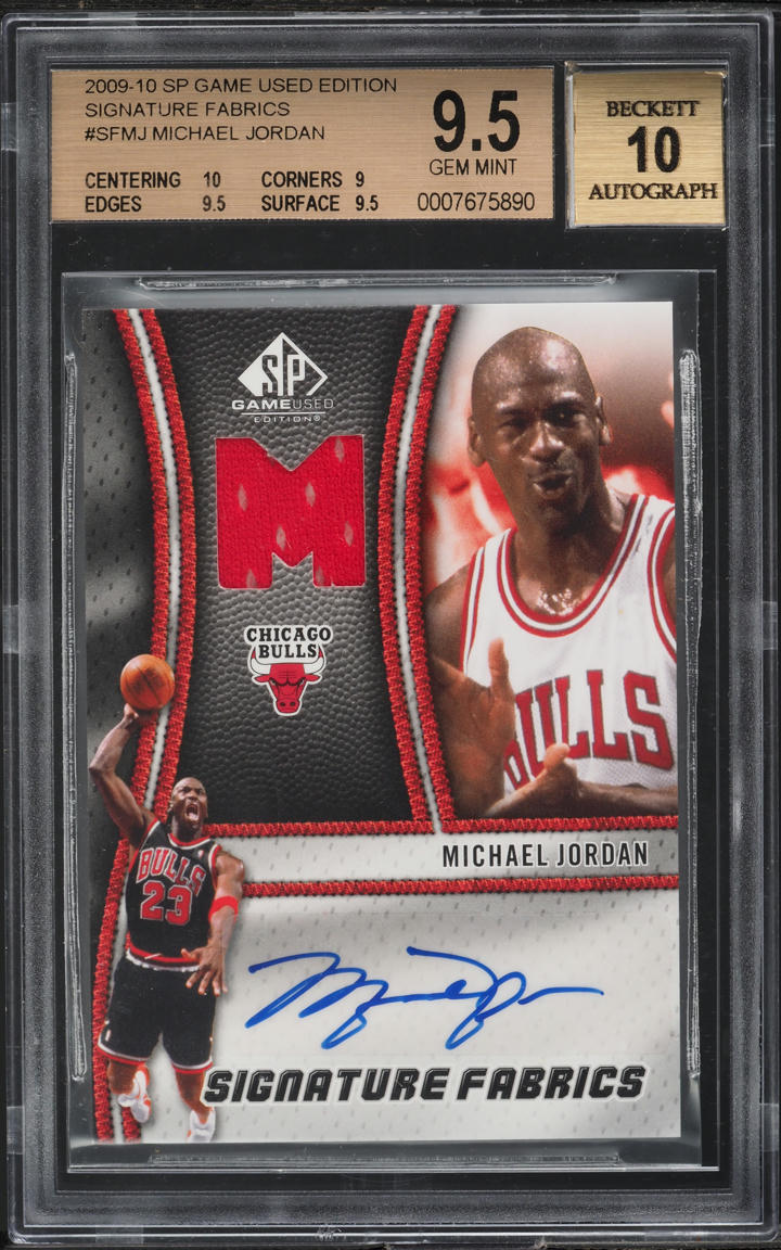 2009 SP Game Used Edition Michael Jordan PATCH AUTO #SFMJ BGS 9.5 GEM ...