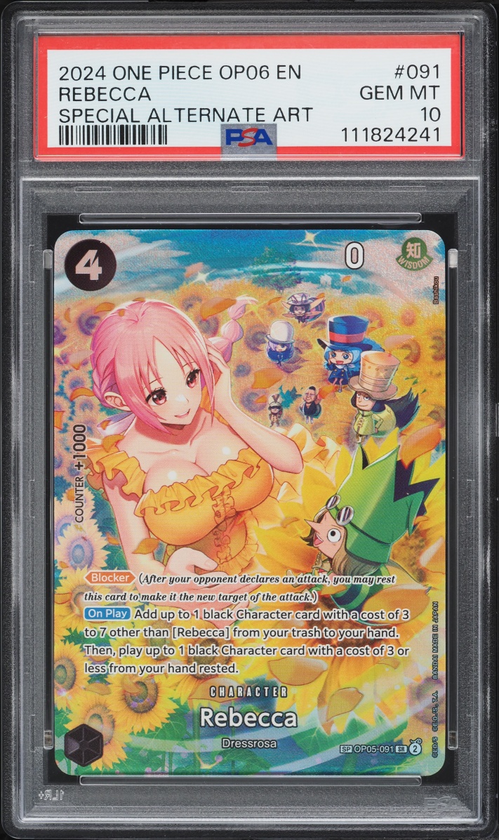 2024 One Piece Wings Of The Captain SP SR Alt Art Rebecca #OP05-091 PSA 10 GEM MINT