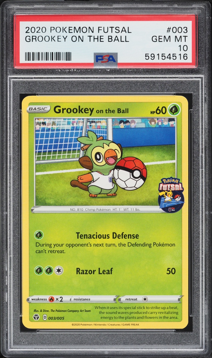2020 Pokemon Sword & Shield Futsal Grookey On The Ball #3 PSA 10 GEM MINT