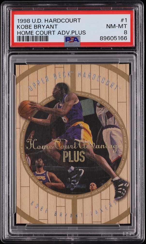 1998 Upper Deck Hardcourt Home Court Advantage Plus Kobe Bryant /500 #1 PSA 8