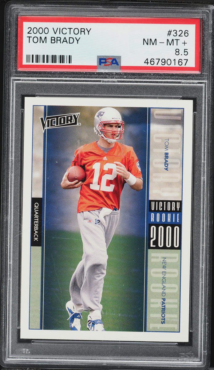 2000 Upper Deck Victory Football Tom Brady ROOKIE #326 PSA 8.5 NM-MT+