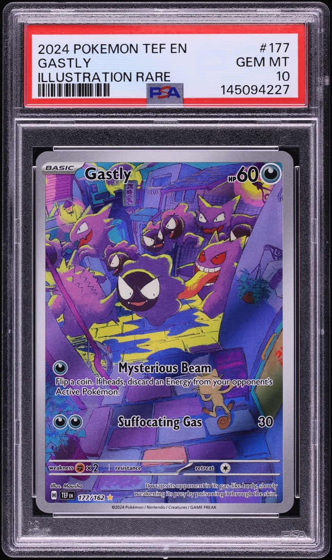 2024 Pokemon Scarlet & Violet Temporal Forces IR Gastly #177 PSA 10 GEM MINT