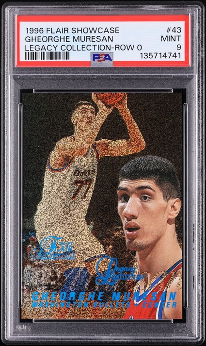1996 Flair Showcase Legacy Collection Row 0 Gheorghe Muresan /150 #43 PSA 9 MINT - Photo 1