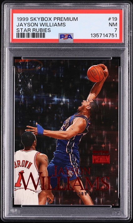 1999 Skybox Premium Star Rubies Jayson Williams /45 #19 PSA 7 NRMT - Photo 1