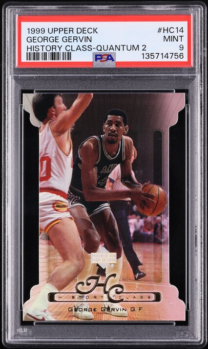 1999 Upper Deck History Class Quantum 2 George Gervin /25 #HC14 PSA 9 MINT - Photo 1