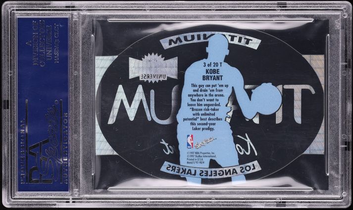 1997 Metal Universe Titanium Die-Cut Kobe Bryant #3 PSA 10 GEM MINT - Photo 2