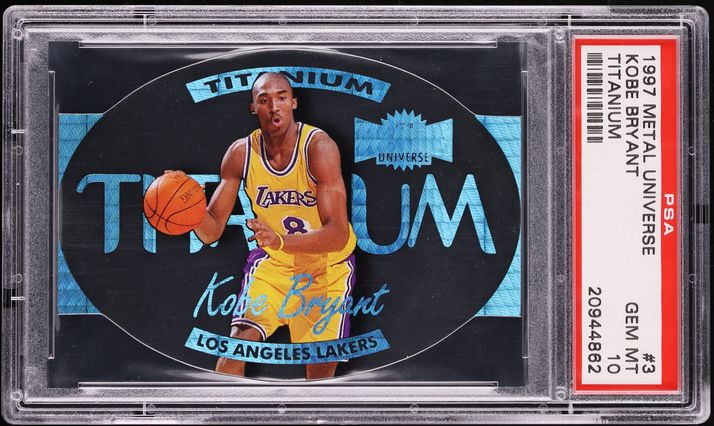 1997 Metal Universe Titanium Die-Cut Kobe Bryant #3 PSA 10 GEM MINT - Photo 1