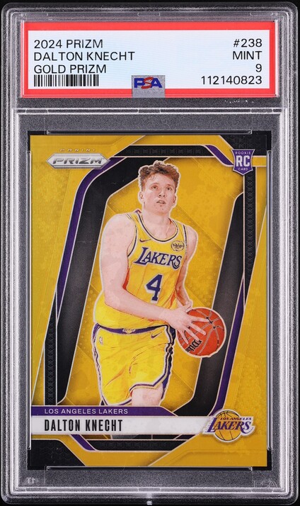 2024 Panini Prizm Gold Dalton Knecht ROOKIE /10 #238 PSA 9 MINT - Photo 1