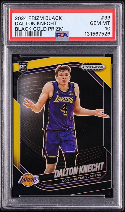 2024 Panini Prizm Black Gold Dalton Knecht ROOKIE JERSEY # 4/5 #33 PSA 10 GEM MINT - Photo 1