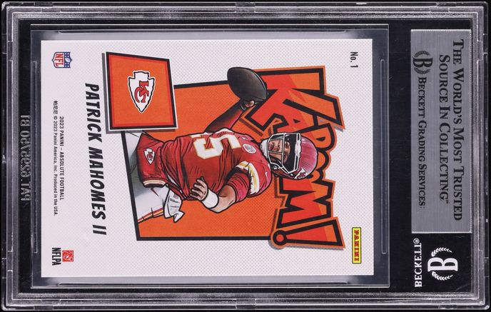 2023 Absolute Kaboom! Horizontal Gold Patrick Mahomes II /10 #1 BGS 9 MINT - Photo 2