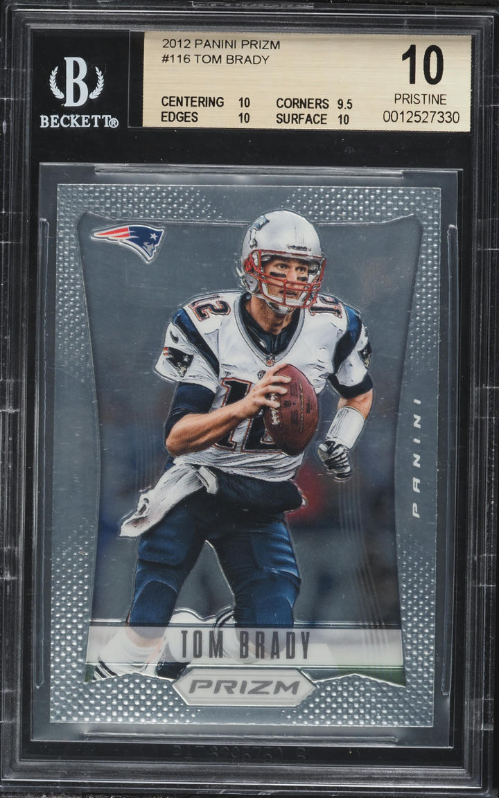 2012 Panini Prizm Tom Brady #116 BGS 10 PRISTINE