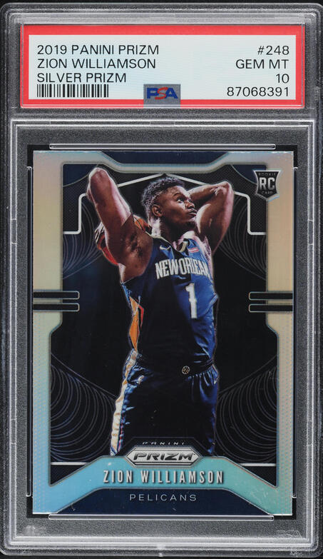 2019 Panini Prizm Silver Zion Williamson ROOKIE #248 PSA 10 GEM