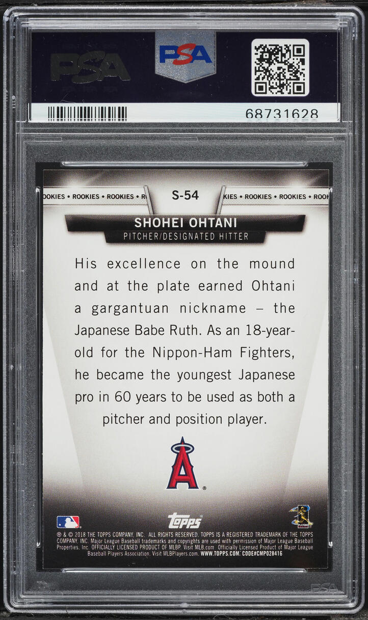 2018 Topps Salute Shohei Ohtani ROOKIE #S-54 PSA 10 GEM MINT