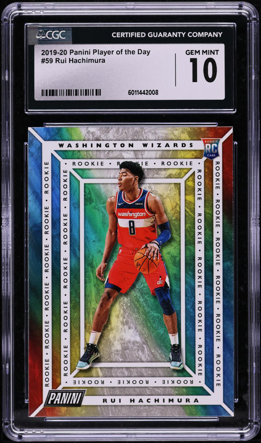2019 Panini Prizm Rui Hachimura ROOKIE RC #255 PSA 10 GEM MINT on