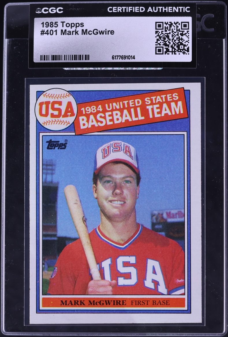 1985 Topps Mark McGwire ROOKIE #401 CGC AUTH