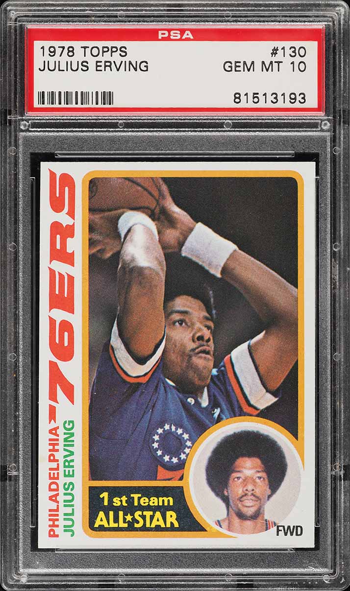 1978 Topps Basketball Julius Erving ALL-STAR #130 PSA 10 GEM MINT