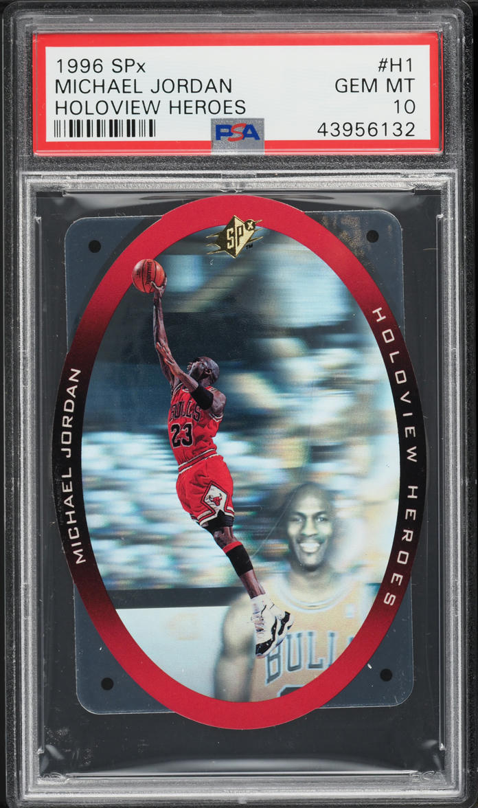 1996 SPx Holoview Heroes Die-Cut Michael Jordan #H1 PSA 10 GEM MINT