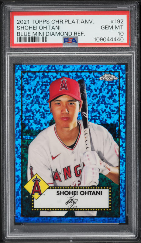 2021 Topps Stadium Club Chrome #37b Shohei Ohtani PSA 8 on