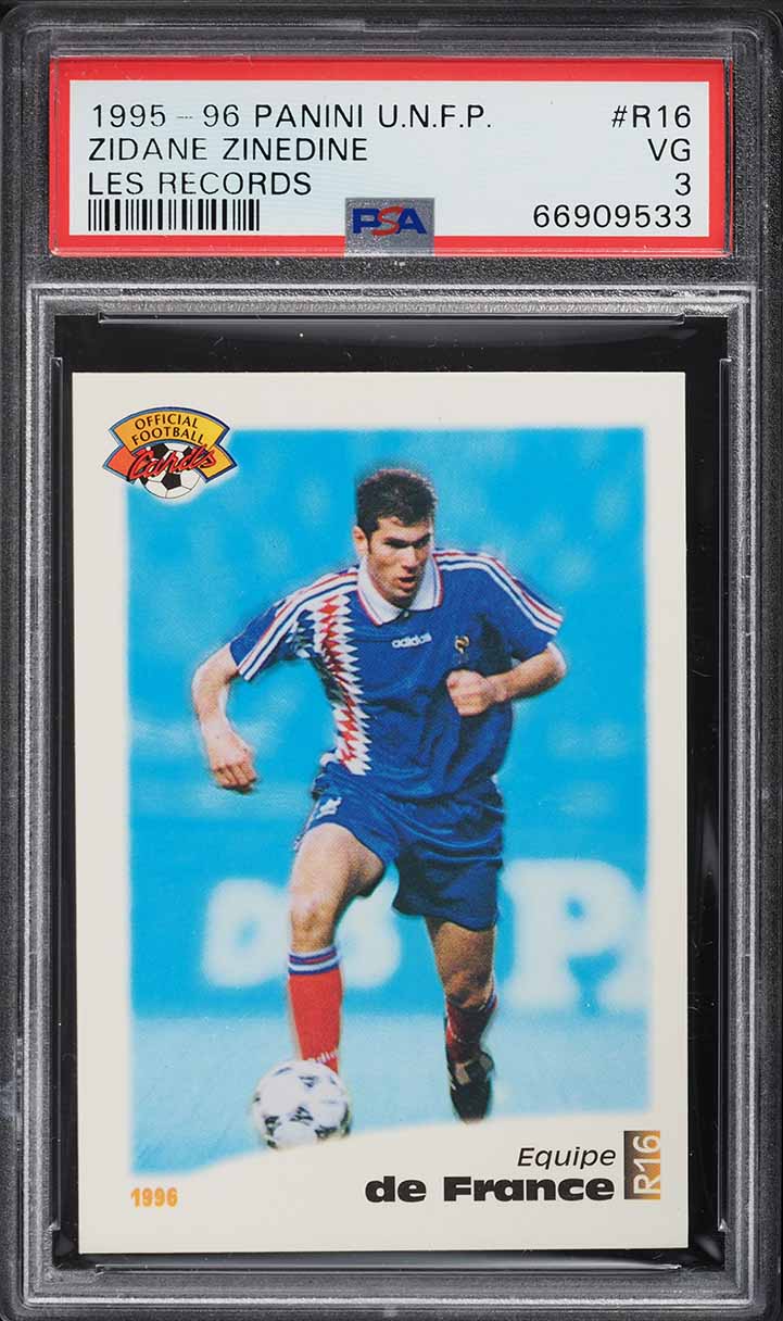 1995 Panini Foot Zinedine Zidane #62 SGC 7.5 NRMT+ on Fanatics Collect