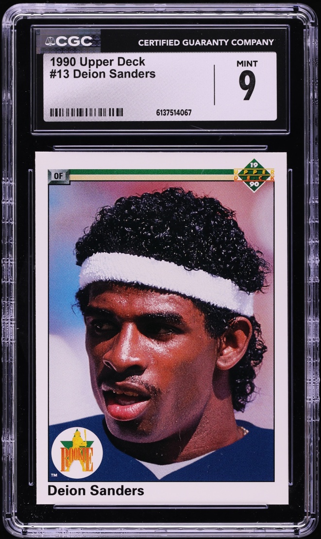 1990 Upper Deck Deion Sanders ROOKIE #13 CGC 9 MINT