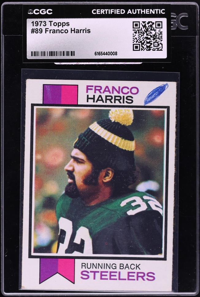 1973 Topps Football Franco Harris ROOKIE #89 CGC AUTH