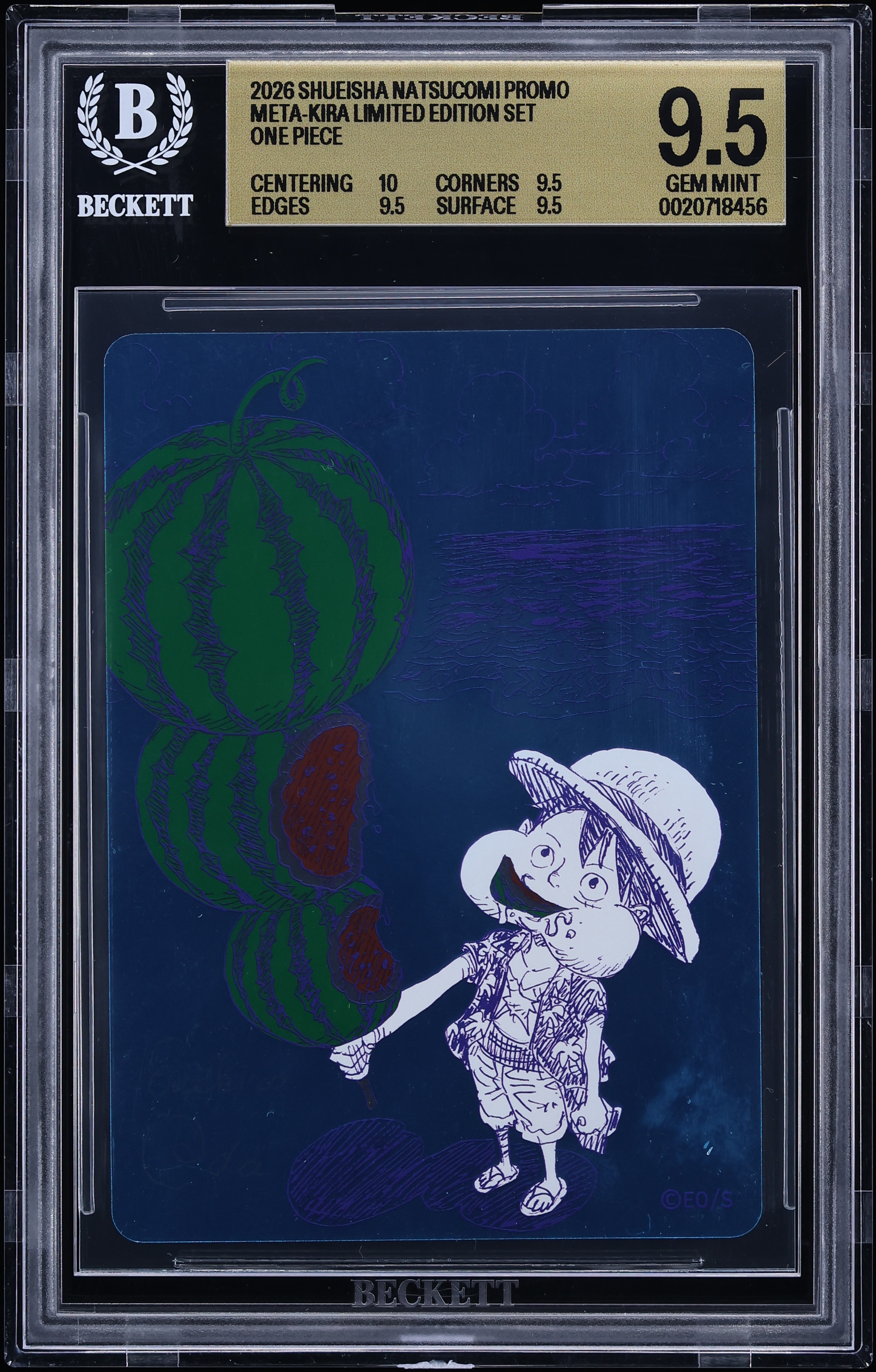 2026 Shueisha Natsucomi Meta-Kira Limited Edition Promo Set One Piece #NNO BGS 9.5 GEM MINT