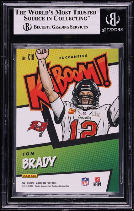 2021 Absolute Kaboom! Gold Tom Brady /10 #K19 BGS 9 MINT