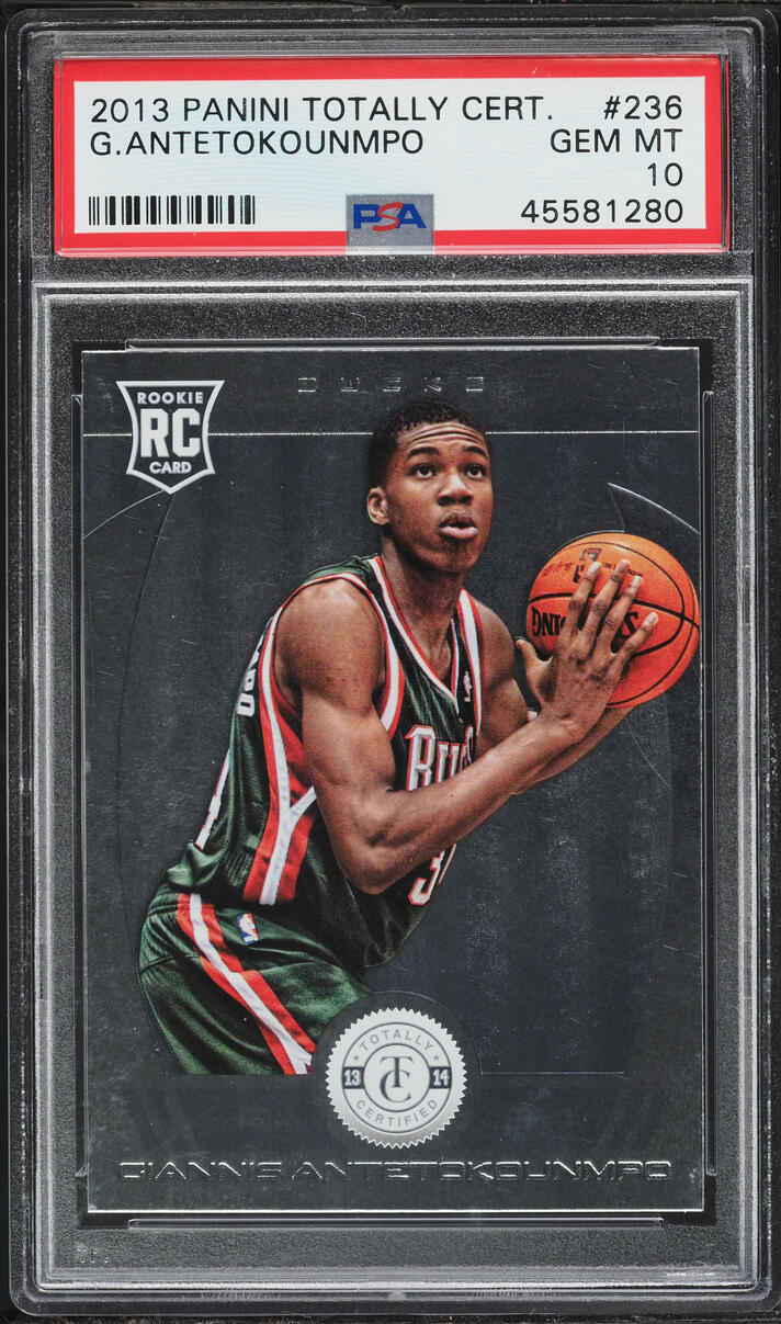 2013 Totally Certified Giannis Antetokounmpo ROOKIE #236 PSA 10 GEM MINT