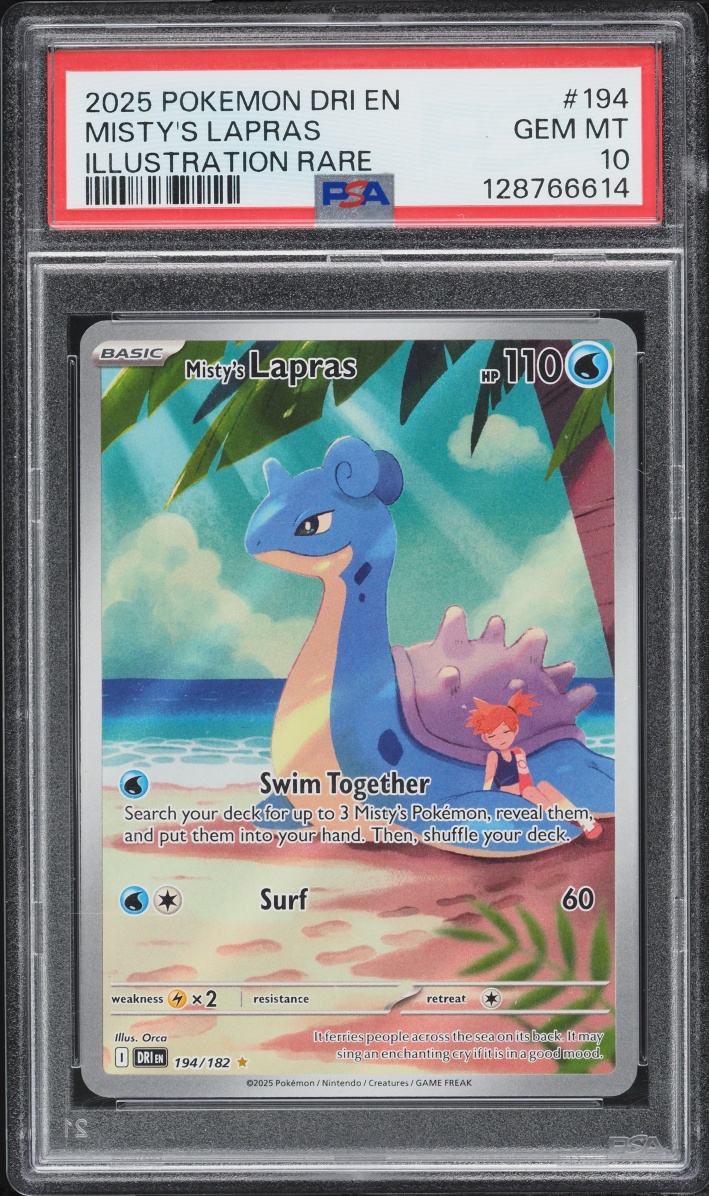 2025 Pokemon Scarlet & Violet Destined Rivals IR Misty's Lapras #194 PSA 10 GEM MINT
