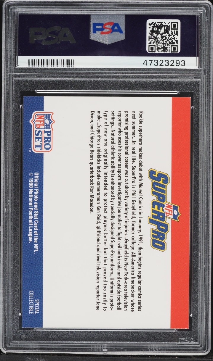 1990 Pro Set Football Superpro PSA 8 NM-MT