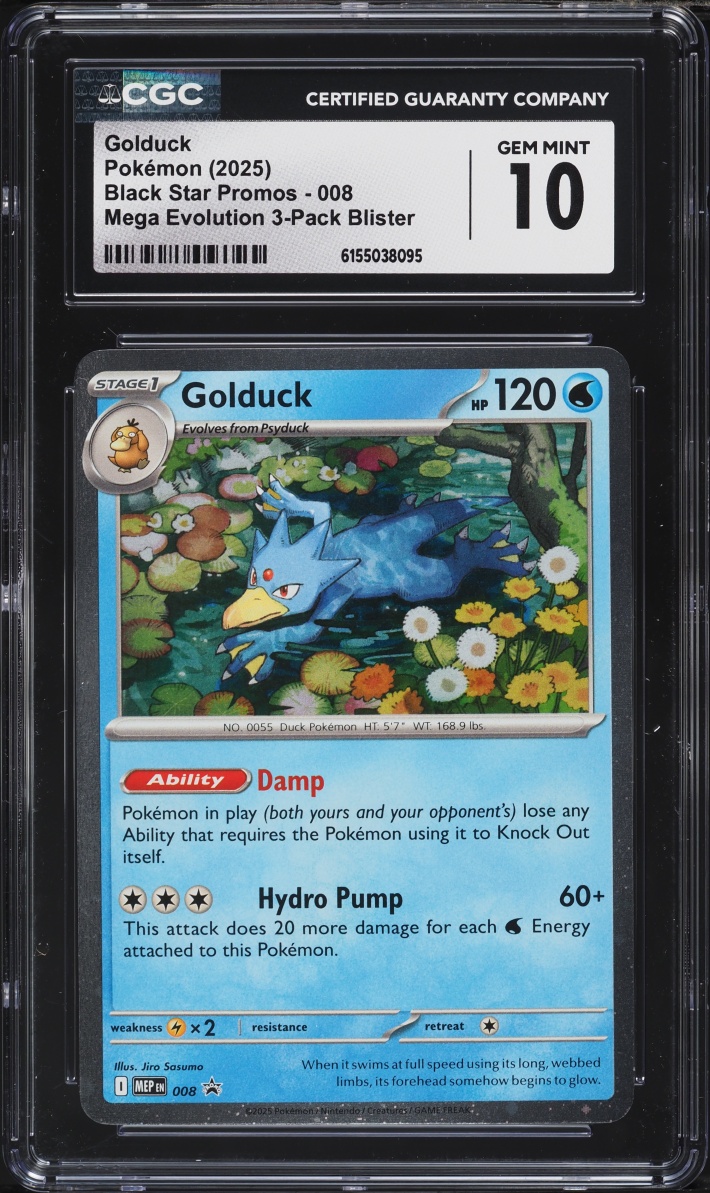 2025 Pokemon Mega Evolution Promo Golduck #8 CGC 10 GEM MINT