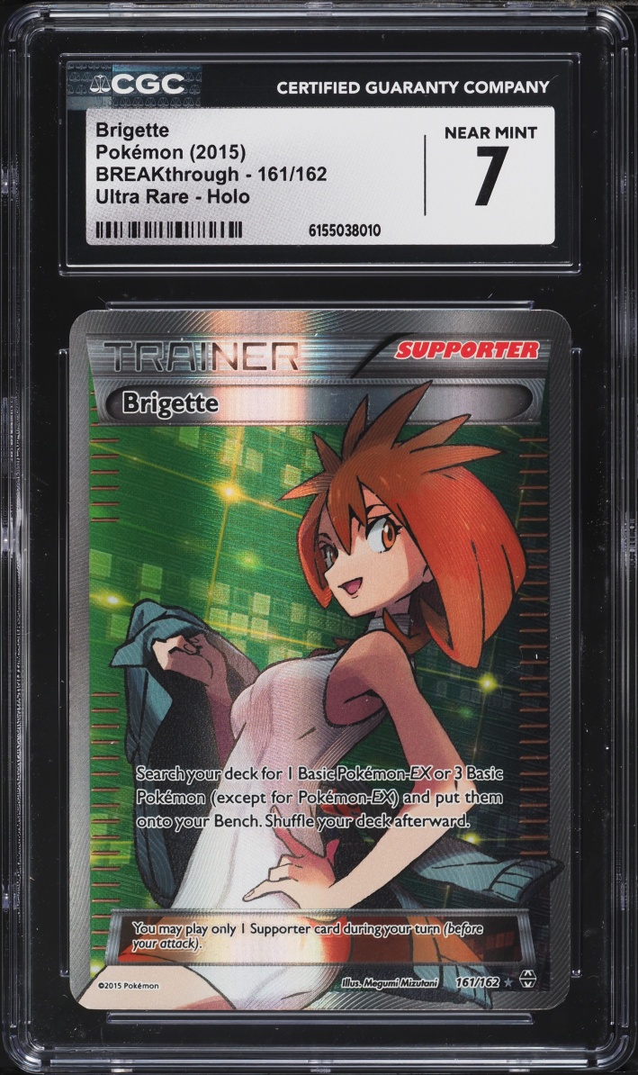 2015 Pokemon Russian XY BREAKthrough Full Art Brigette #161 CGC 7 NRMT
