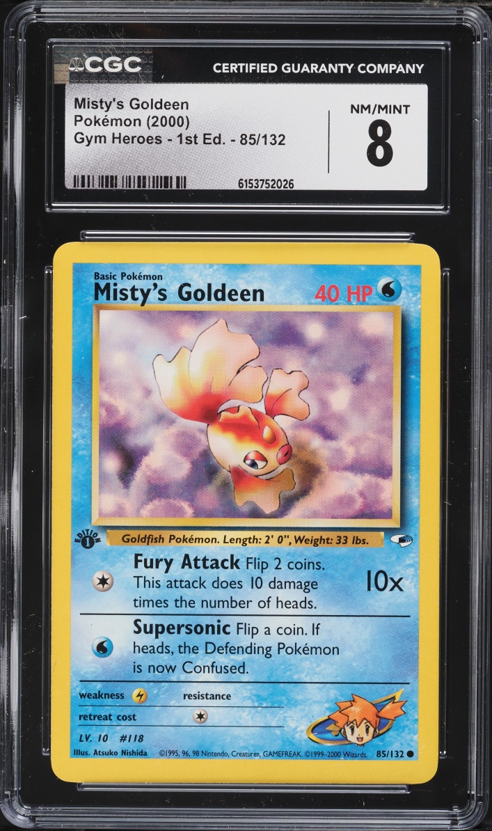 2000 Pokemon Gym Heroes 1st Edition Misty's Goldeen #85 CGC 8 NM-MT