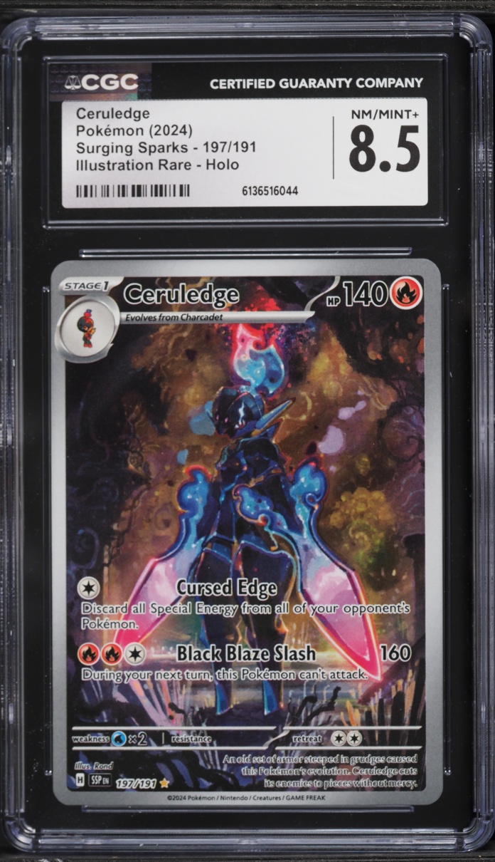 2024 Pokemon Scarlet & Violet Surging Sparks IR Ceruledge #197 CGC 8.5 NM-MT+
